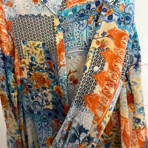 Silk Button Down Blouse - Picture 3 of 9